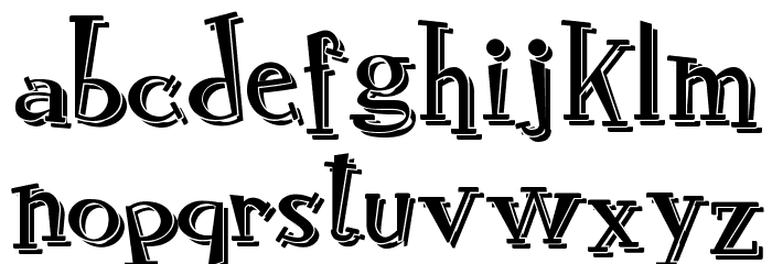 RocknRollTypoShadow Font LOWERCASE