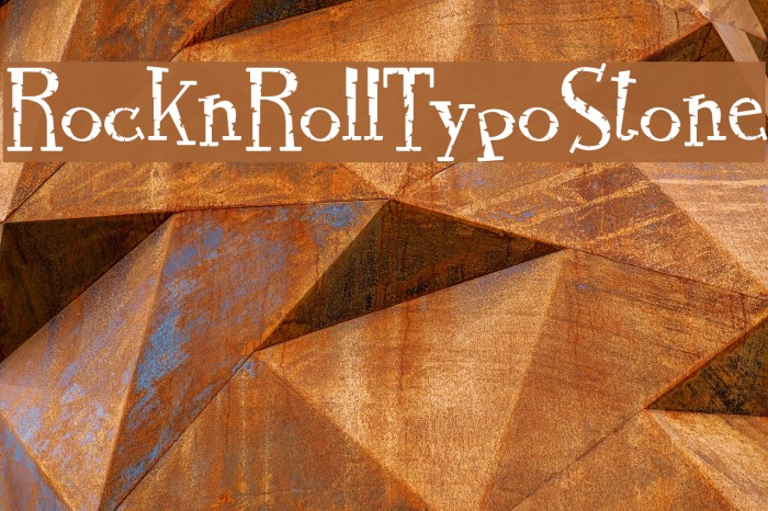 RocknRollTypoStone Font examples