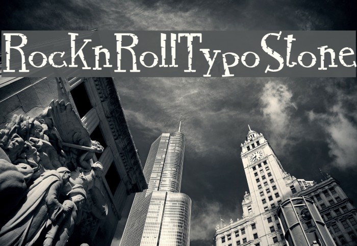 RocknRollTypoStone Font examples