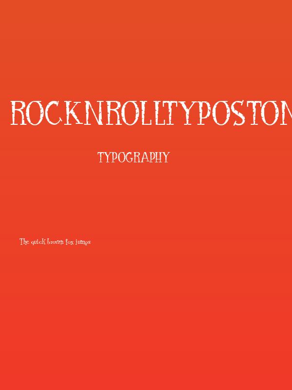RocknRollTypoStone Poster