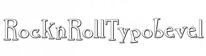 RocknRollTypobevel  les polices de caractères gratuit tlcharger