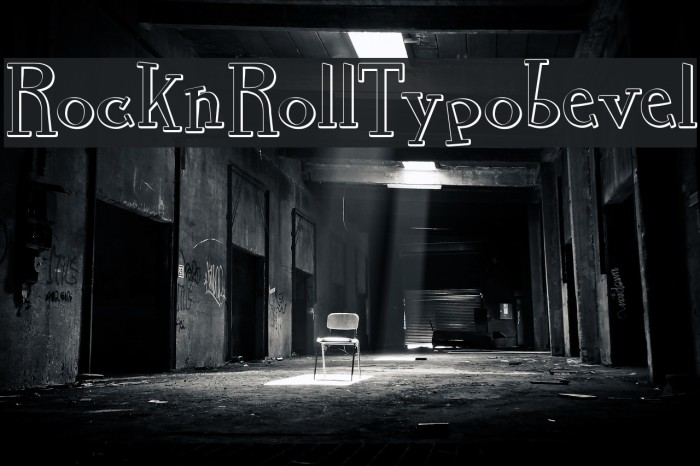 RocknRollTypobevel Font examples