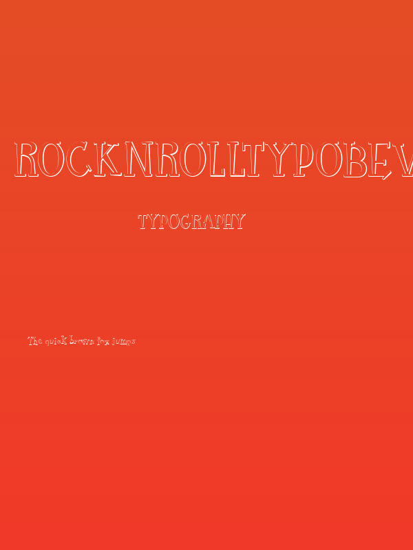 RocknRollTypobevel Poster