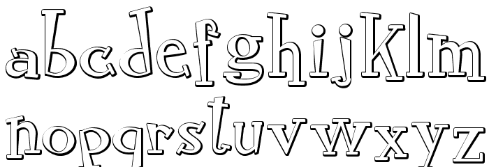 RocknRollTypobevel Font LOWERCASE