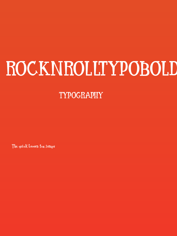 RocknRollTypobold Poster