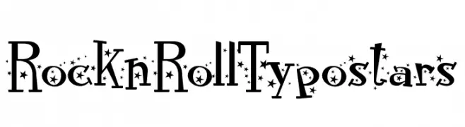RocknRollTypostars  les polices de caractères gratuit tlcharger