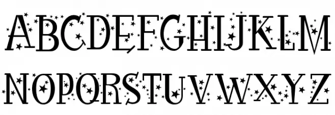 RocknRollTypostars Font Litere mari