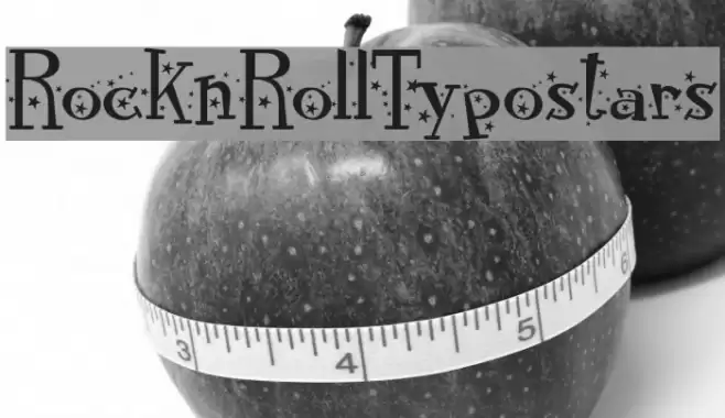 RocknRollTypostars Font examples