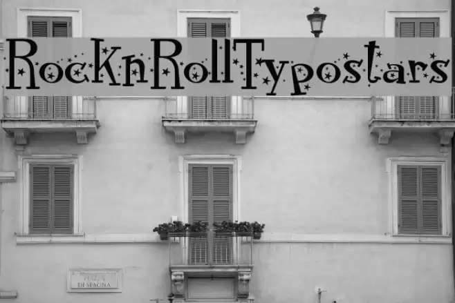 RocknRollTypostars Font examples