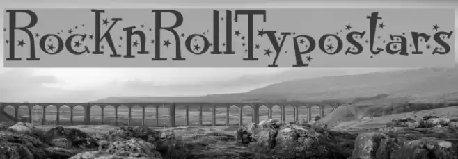 RocknRollTypostars Font examples