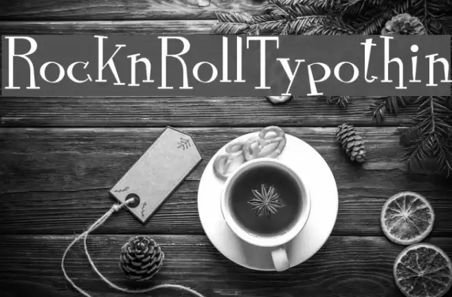 RocknRollTypothin Font examples