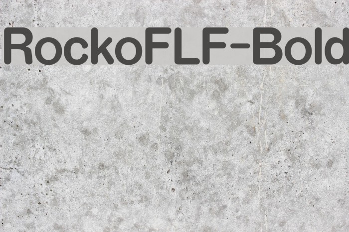 RockoFLF-Bold Font examples