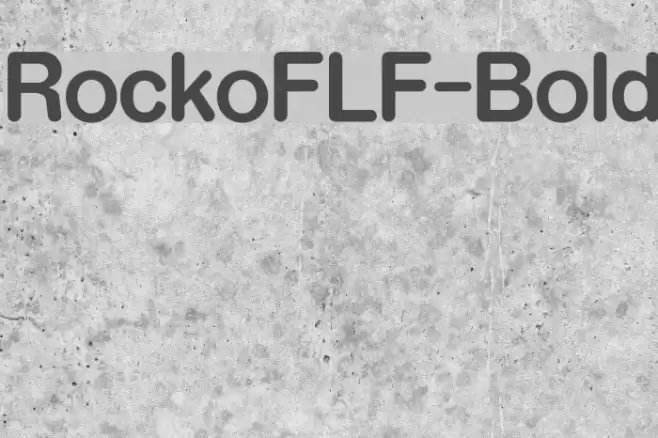 RockoFLF-Bold フォント examples