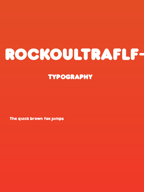 RockoUltraFLF-Bold Poster
