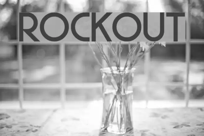 Rockout Font examples