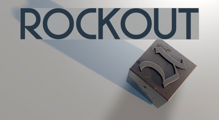 Rockout Font examples