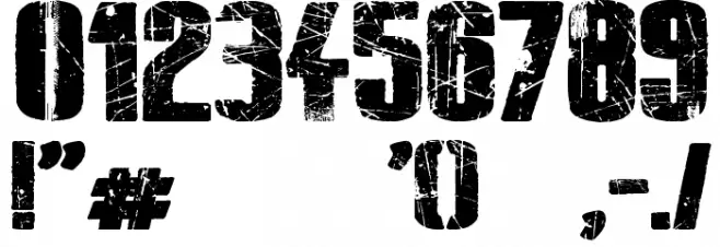 Rock's Death Font OTHER CHARS