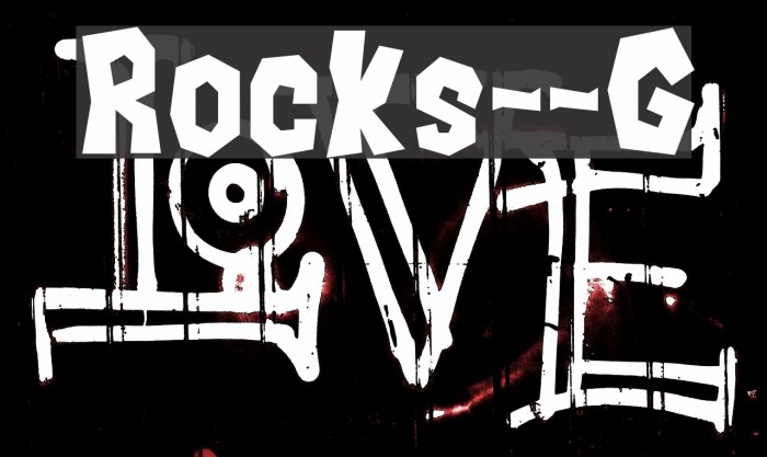 Rocks__G Font examples