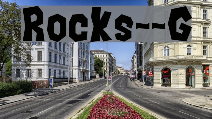 Rocks__G Font examples