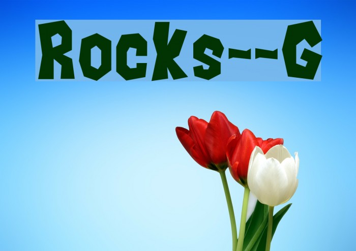 Rocks__G Font examples