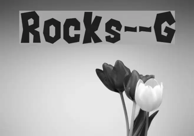 Rocks__G Шрифта examples