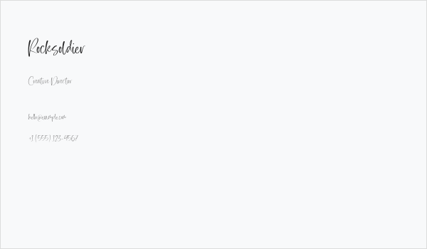 Rocksoldier Business Card