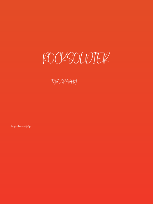 Rocksoldier Poster