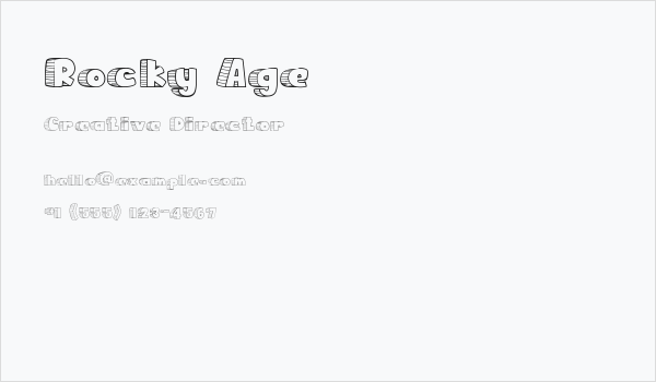 Rocky Age Business Card