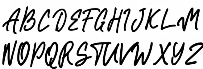 Rocky Brie Font UPPERCASE