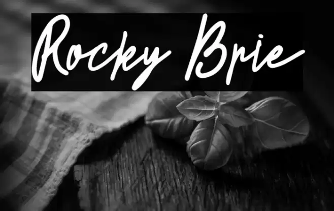 Rocky Brie Font examples