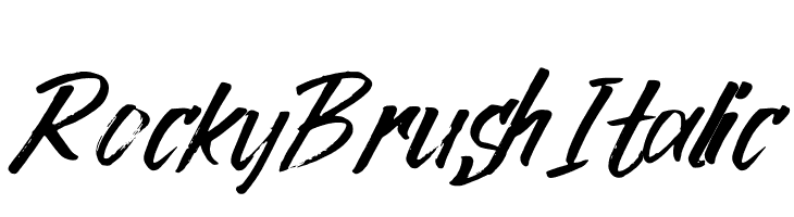 Rocky Brush Italic  免费字体下载