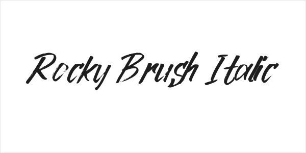 Rocky Brush Italic Logo