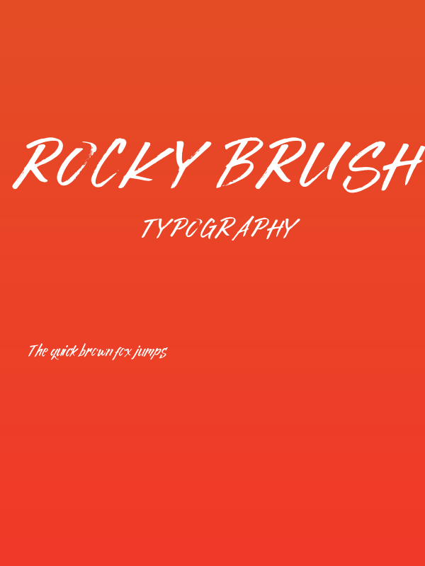 Rocky Brush Italic Poster