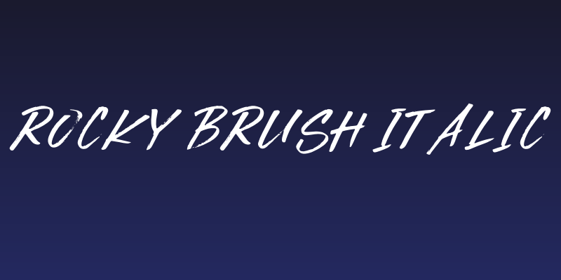 Rocky Brush Italic Social Header