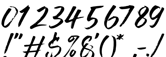 Rocky Brush Font OTHER CHARS