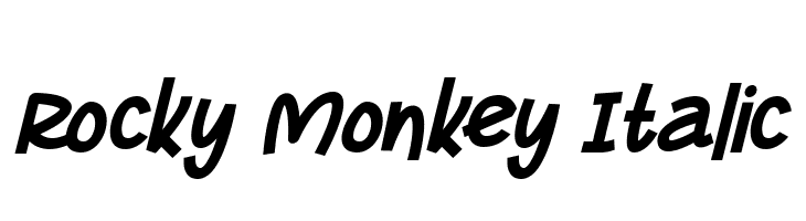 Rocky Monkey Italic  Free Fonts Download