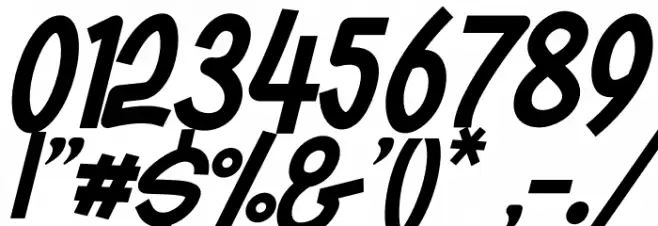 Rocky Monkey Italic Font OTHER CHARS