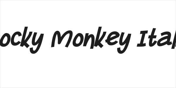 Rocky Monkey Italic Logo