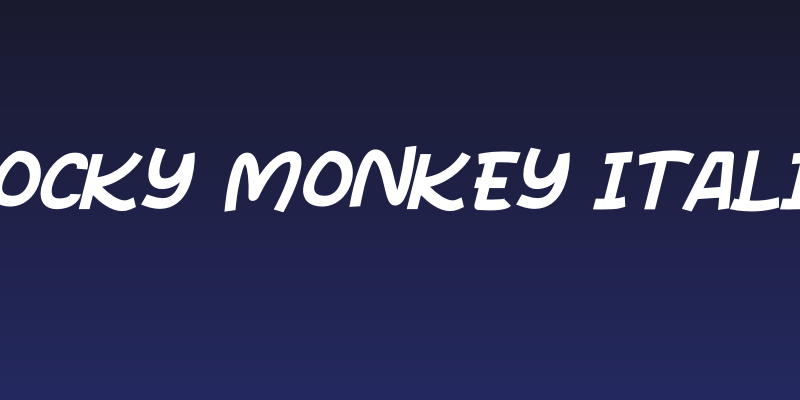Rocky Monkey Italic Social Header
