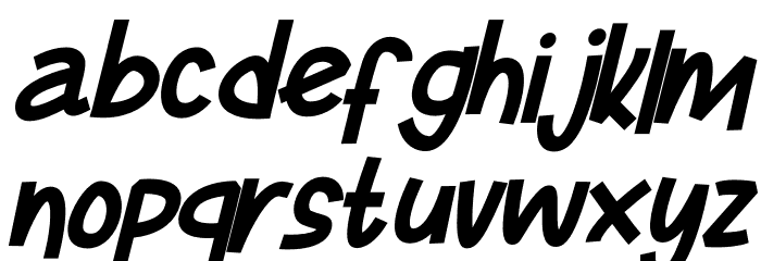 Rocky Monkey Italic Font LOWERCASE