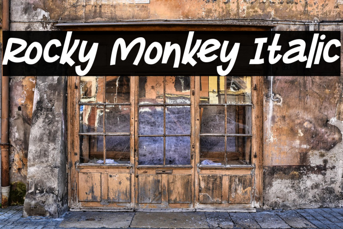 Rocky Monkey Italic Example 2