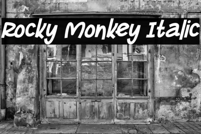 Rocky Monkey Italic Font examples