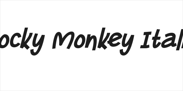 Rocky Monkey Italic Logo