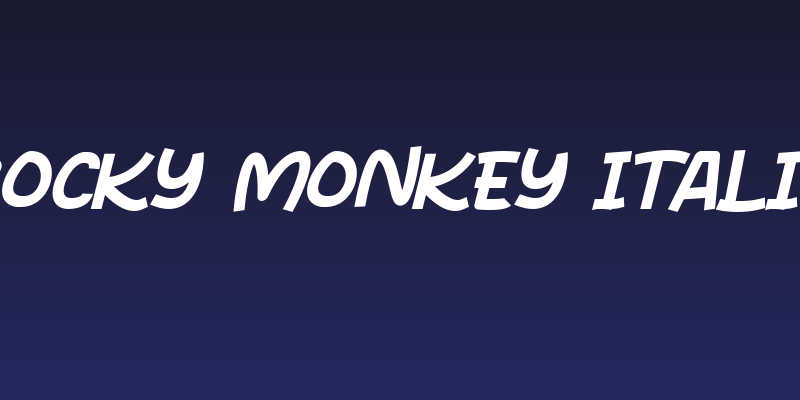 Rocky Monkey Italic Social Header