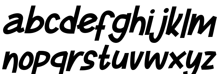 Rocky Monkey Italic Font LOWERCASE