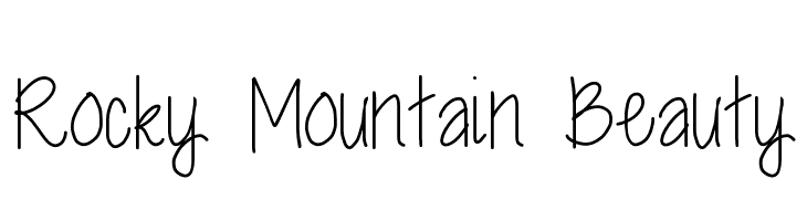 Rocky Mountain Beauty Font