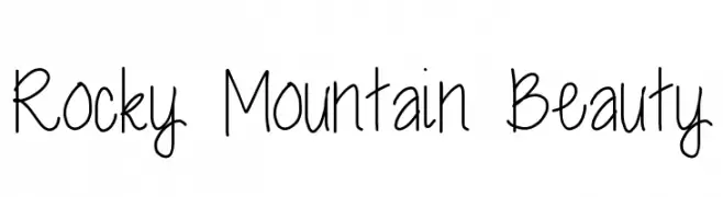 Rocky Mountain Beauty  フリーフォントのダウンロード