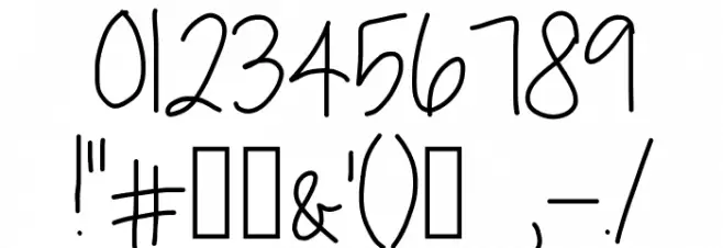 Rocky Mountain Beauty Font OTHER CHARS