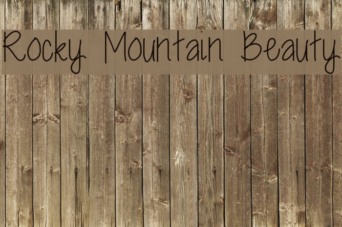 Rocky Mountain Beauty Font examples
