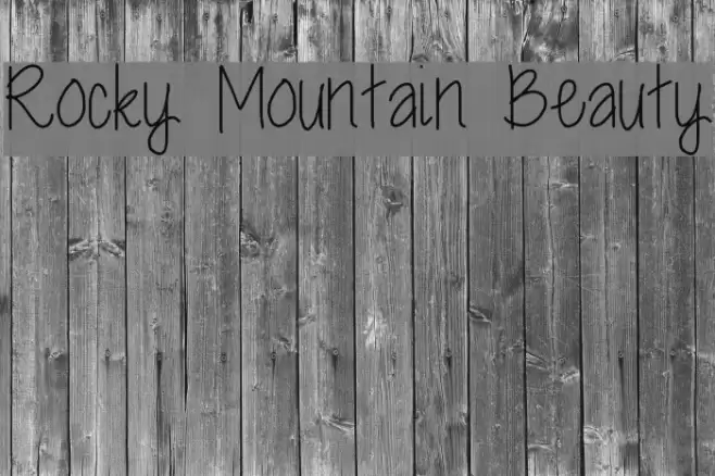 Rocky Mountain Beauty Font examples